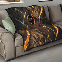 Aten Quilt Ancient Egyptian Cracked Stone Hieroglyph, Solar Eclipse Emblem, and Radiant Sunburst - Wonder Print Shop