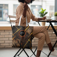 Aten Tote Bag Ancient Egyptian Cracked Stone Hieroglyph, Solar Eclipse Emblem, and Radiant Sunburst - Wonder Print Shop