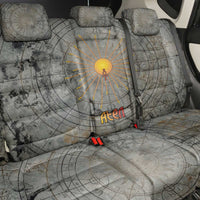 Aten Ancient Egyptian Back Car Seat Cover with Gray Astronomical Chart, Radiant Sun Disc Emblem, and Ankh - Wonder Print Shop