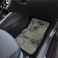 Aten Ancient Egyptian Car Mats with Gray Astronomical Chart, Radiant Sun Disc Emblem, and Ankh - Wonder Print Shop