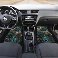 Atum Car Mats Ancient Egyptian Teal Marble Smoke, Solar Barque Crown, Creator Deity Statue - Wonder Print Shop