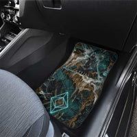 Atum Car Mats Ancient Egyptian Teal Marble Smoke, Solar Barque Crown, Creator Deity Statue - Wonder Print Shop