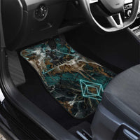 Atum Car Mats Ancient Egyptian Teal Marble Smoke, Solar Barque Crown, Creator Deity Statue - Wonder Print Shop