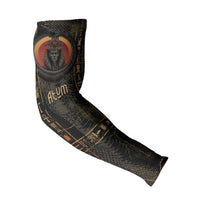 Atum Ancient Egyptian Arm Sleeves with Dark Hieroglyph Grid, Ouroboros Serpent Ring and The Final Serpent - Wonder Print Shop