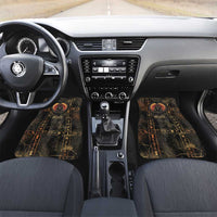 Atum Ancient Egyptian Car Mats with Dark Hieroglyph Grid, Ouroboros Serpent Ring and The Final Serpent - Wonder Print Shop