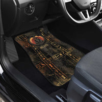 Atum Ancient Egyptian Car Mats with Dark Hieroglyph Grid, Ouroboros Serpent Ring and The Final Serpent - Wonder Print Shop