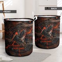 Bennu Laundry Basket Ancient Egyptian Lava Crack Texture, Phoenix Firebird and Reborn from Chaos - Wonder Print Shop