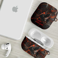 Bennu AirPods Case Ancient Egyptian Lava Crack Texture, Phoenix Firebird and Reborn from Chaos - Wonder Print Shop