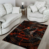 Bennu Area Rug Ancient Egyptian Lava Crack Texture, Phoenix Firebird and Reborn from Chaos - Wonder Print Shop