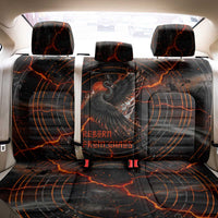Bennu Back Car Seat Cover Ancient Egyptian Lava Crack Texture, Phoenix Firebird and Reborn from Chaos - Wonder Print Shop