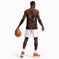 Bennu Basketball Jersey Ancient Egyptian Lava Crack Texture, Phoenix Firebird and Reborn from Chaos - Wonder Print Shop