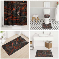 Bennu Bathroom Set Ancient Egyptian Lava Crack Texture, Phoenix Firebird and Reborn from Chaos - Wonder Print Shop