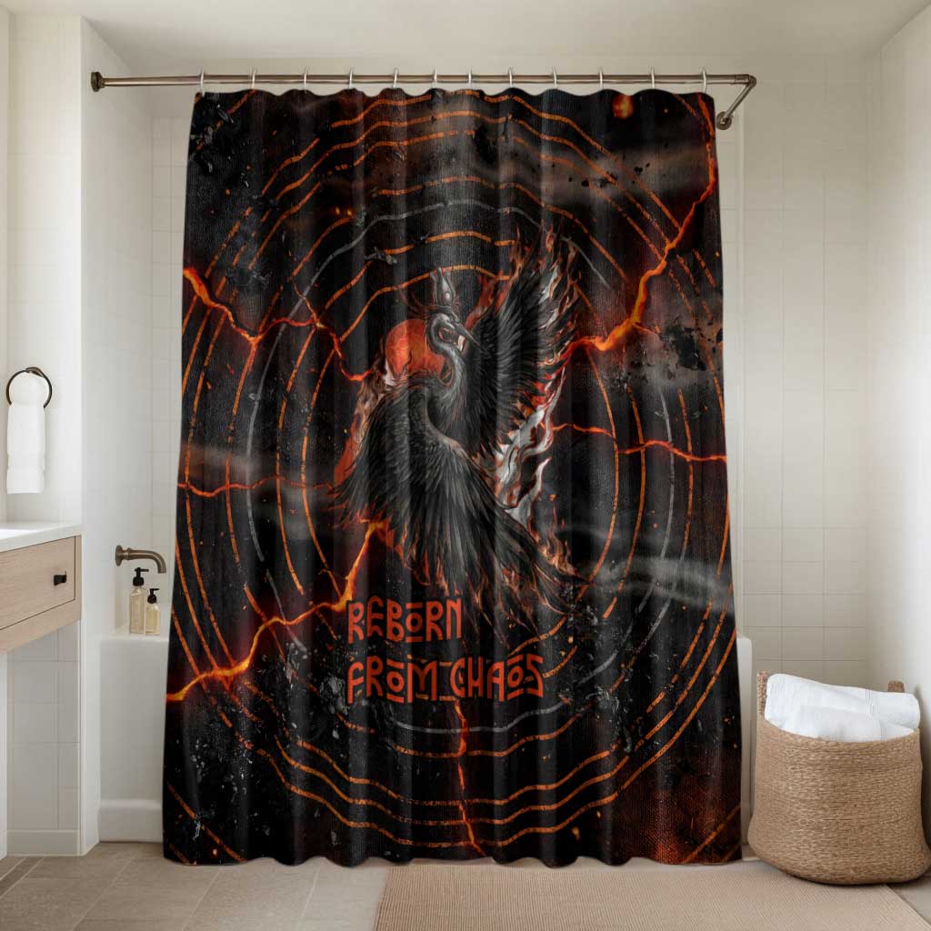 Bennu Bathroom Set Ancient Egyptian Lava Crack Texture, Phoenix Firebird and Reborn from Chaos - Wonder Print Shop