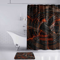 Bennu Bathroom Set Ancient Egyptian Lava Crack Texture, Phoenix Firebird and Reborn from Chaos - Wonder Print Shop