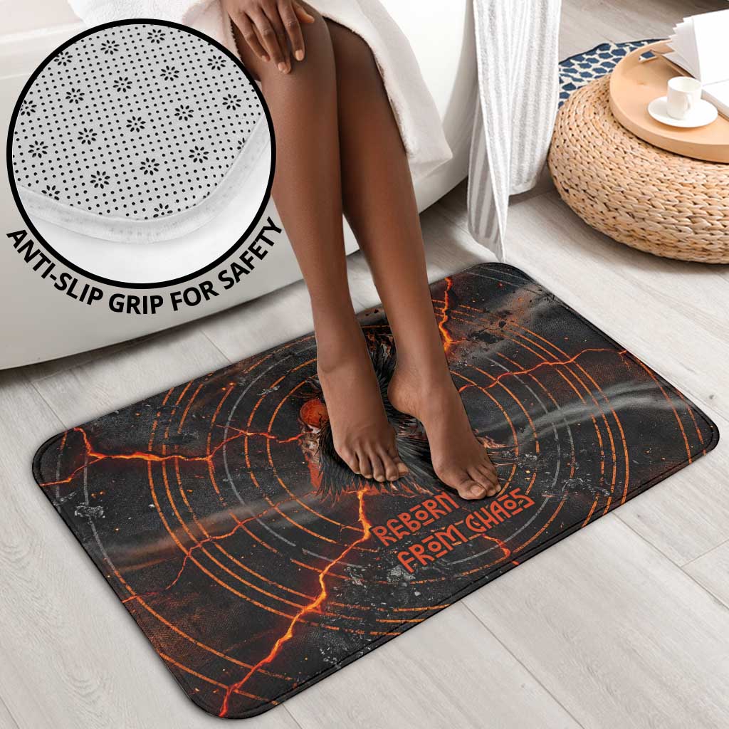 Bennu Bathroom Set Ancient Egyptian Lava Crack Texture, Phoenix Firebird and Reborn from Chaos - Wonder Print Shop