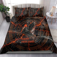 Bennu Bedding Set Ancient Egyptian Lava Crack Texture, Phoenix Firebird and Reborn from Chaos - Wonder Print Shop