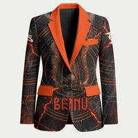 Bennu Blazer Ancient Egyptian Lava Crack Texture, Phoenix Firebird and Reborn from Chaos - Wonder Print Shop
