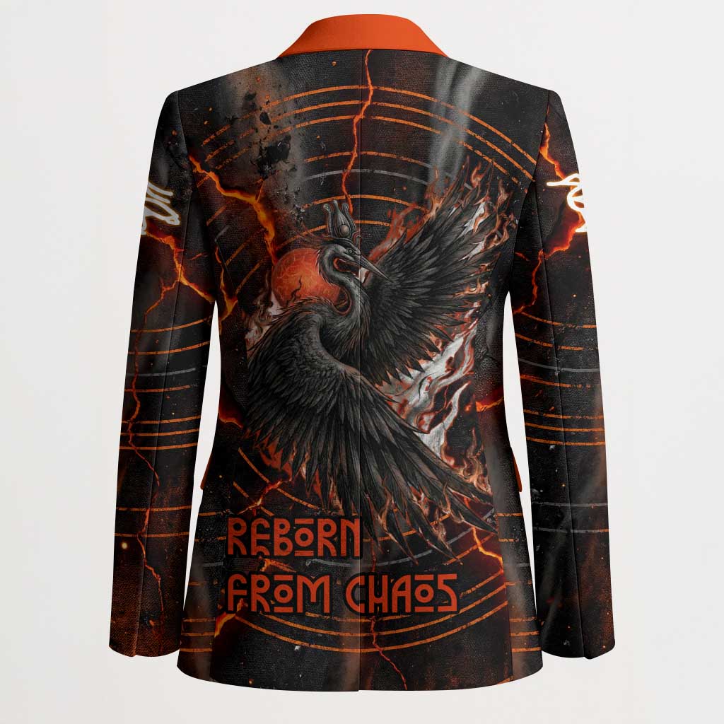 Bennu Blazer Ancient Egyptian Lava Crack Texture, Phoenix Firebird and Reborn from Chaos - Wonder Print Shop