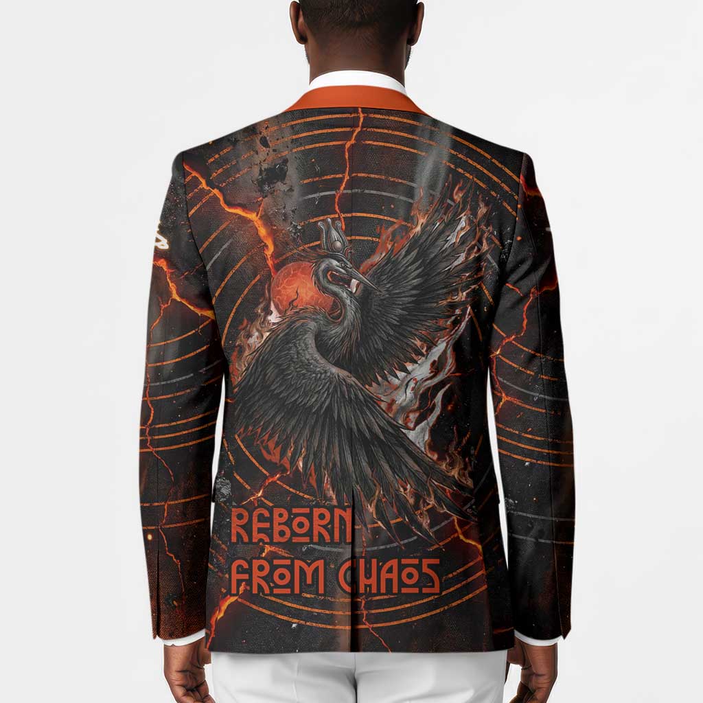 Bennu Blazer Ancient Egyptian Lava Crack Texture, Phoenix Firebird and Reborn from Chaos - Wonder Print Shop