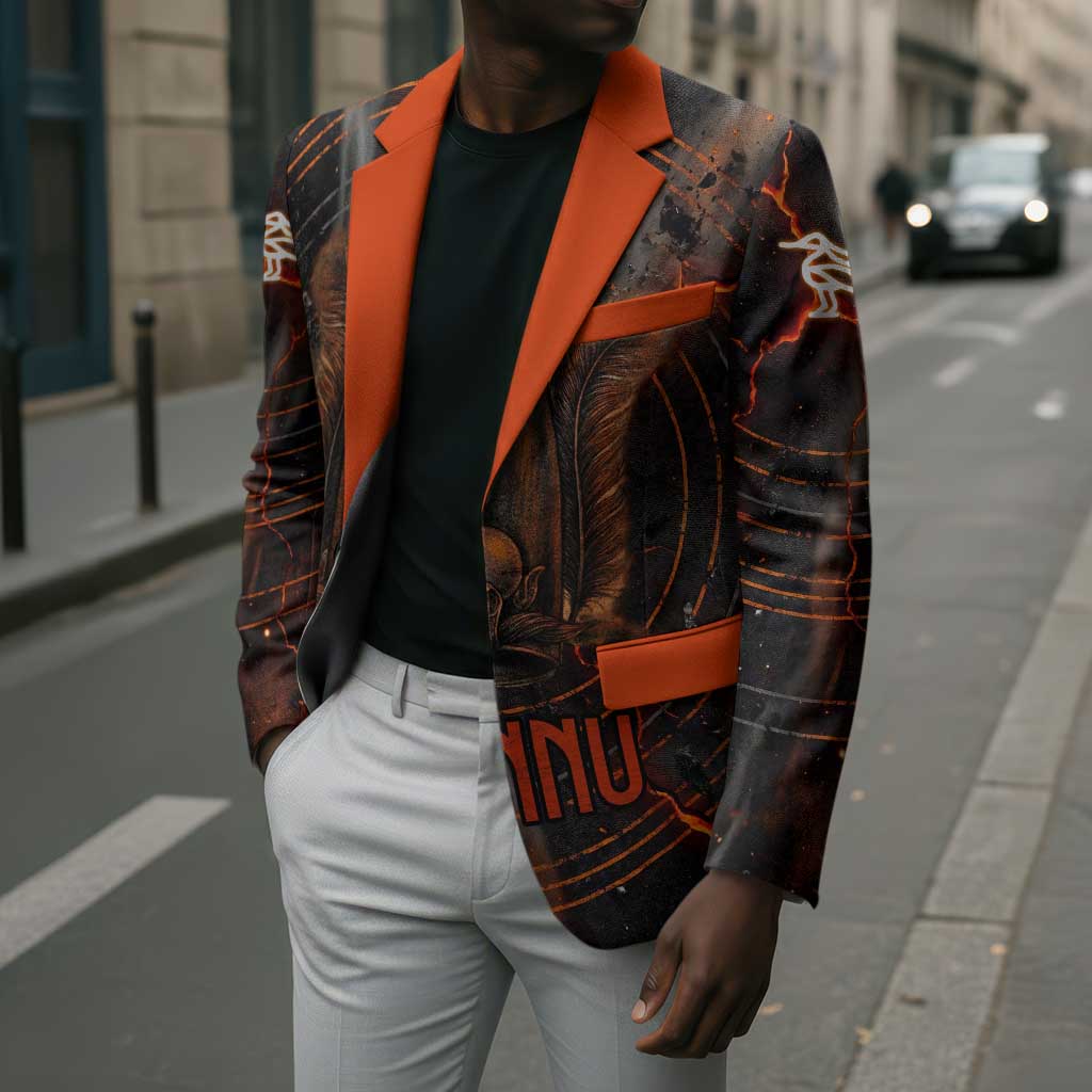 Bennu Blazer Ancient Egyptian Lava Crack Texture, Phoenix Firebird and Reborn from Chaos - Wonder Print Shop
