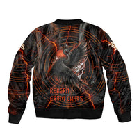Bennu Bomber Jacket Ancient Egyptian Lava Crack Texture, Phoenix Firebird and Reborn from Chaos - Wonder Print Shop