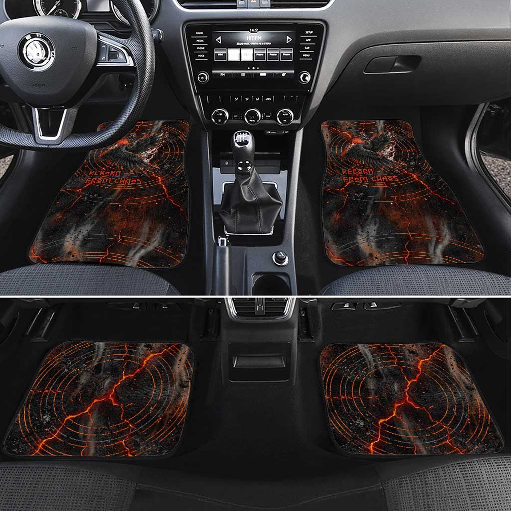 Bennu Car Mats Ancient Egyptian Lava Crack Texture, Phoenix Firebird and Reborn from Chaos - Wonder Print Shop