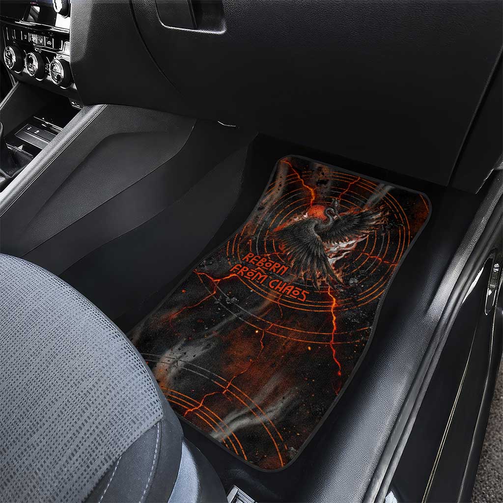 Bennu Car Mats Ancient Egyptian Lava Crack Texture, Phoenix Firebird and Reborn from Chaos - Wonder Print Shop