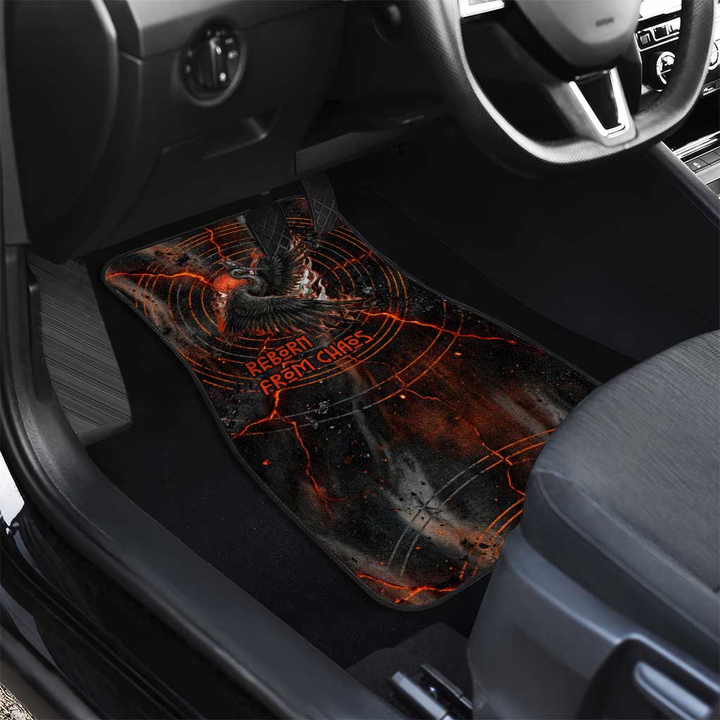 Bennu Car Mats Ancient Egyptian Lava Crack Texture, Phoenix Firebird and Reborn from Chaos - Wonder Print Shop