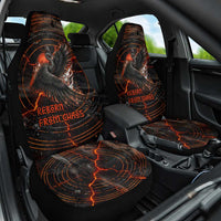 Bennu Car Seat Cover Ancient Egyptian Lava Crack Texture, Phoenix Firebird and Reborn from Chaos - Wonder Print Shop