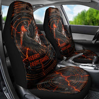 Bennu Car Seat Cover Ancient Egyptian Lava Crack Texture, Phoenix Firebird and Reborn from Chaos - Wonder Print Shop