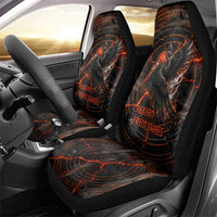 Bennu Car Seat Cover Ancient Egyptian Lava Crack Texture, Phoenix Firebird and Reborn from Chaos - Wonder Print Shop