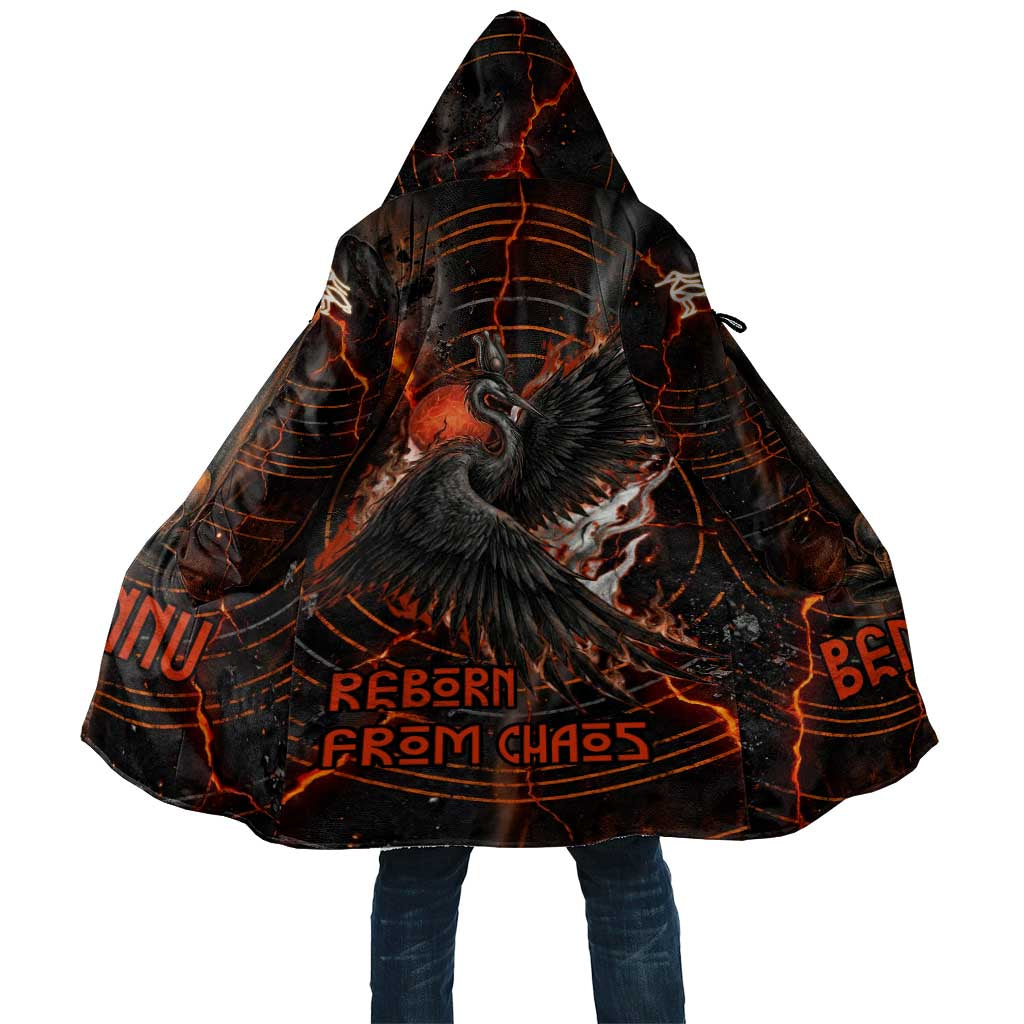 Bennu Cloak Ancient Egyptian Lava Crack Texture, Phoenix Firebird and Reborn from Chaos - Wonder Print Shop