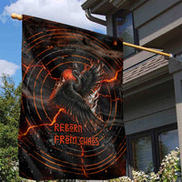 Bennu Garden Flag Ancient Egyptian Lava Crack Texture, Phoenix Firebird and Reborn from Chaos - Wonder Print Shop