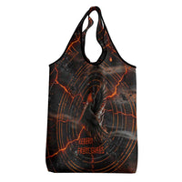 Bennu Grocery Bag Ancient Egyptian Lava Crack Texture, Phoenix Firebird and Reborn from Chaos - Wonder Print Shop