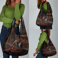 Bennu Grocery Bag Ancient Egyptian Lava Crack Texture, Phoenix Firebird and Reborn from Chaos - Wonder Print Shop