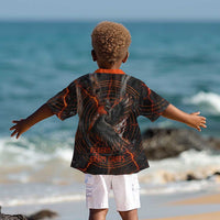 Bennu Kid Hawaiian Shirt Ancient Egyptian Lava Crack Texture, Phoenix Firebird and Reborn from Chaos - Wonder Print Shop
