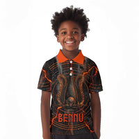 Bennu Kid Polo Shirt Ancient Egyptian Lava Crack Texture, Phoenix Firebird and Reborn from Chaos - Wonder Print Shop
