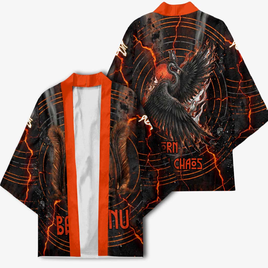 Bennu Kimono Ancient Egyptian Lava Crack Texture, Phoenix Firebird and Reborn from Chaos - Wonder Print Shop