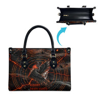 Bennu Leather Bag Ancient Egyptian Lava Crack Texture, Phoenix Firebird and Reborn from Chaos - Wonder Print Shop