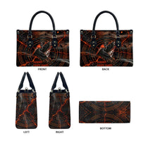 Bennu Leather Bag Ancient Egyptian Lava Crack Texture, Phoenix Firebird and Reborn from Chaos - Wonder Print Shop
