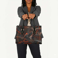 Bennu Leather Bag Ancient Egyptian Lava Crack Texture, Phoenix Firebird and Reborn from Chaos - Wonder Print Shop