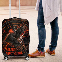 Bennu Luggage Cover Ancient Egyptian Lava Crack Texture, Phoenix Firebird and Reborn from Chaos - Wonder Print Shop