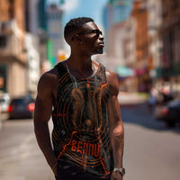 Bennu Men Tank Top Ancient Egyptian Lava Crack Texture, Phoenix Firebird and Reborn from Chaos - Wonder Print Shop