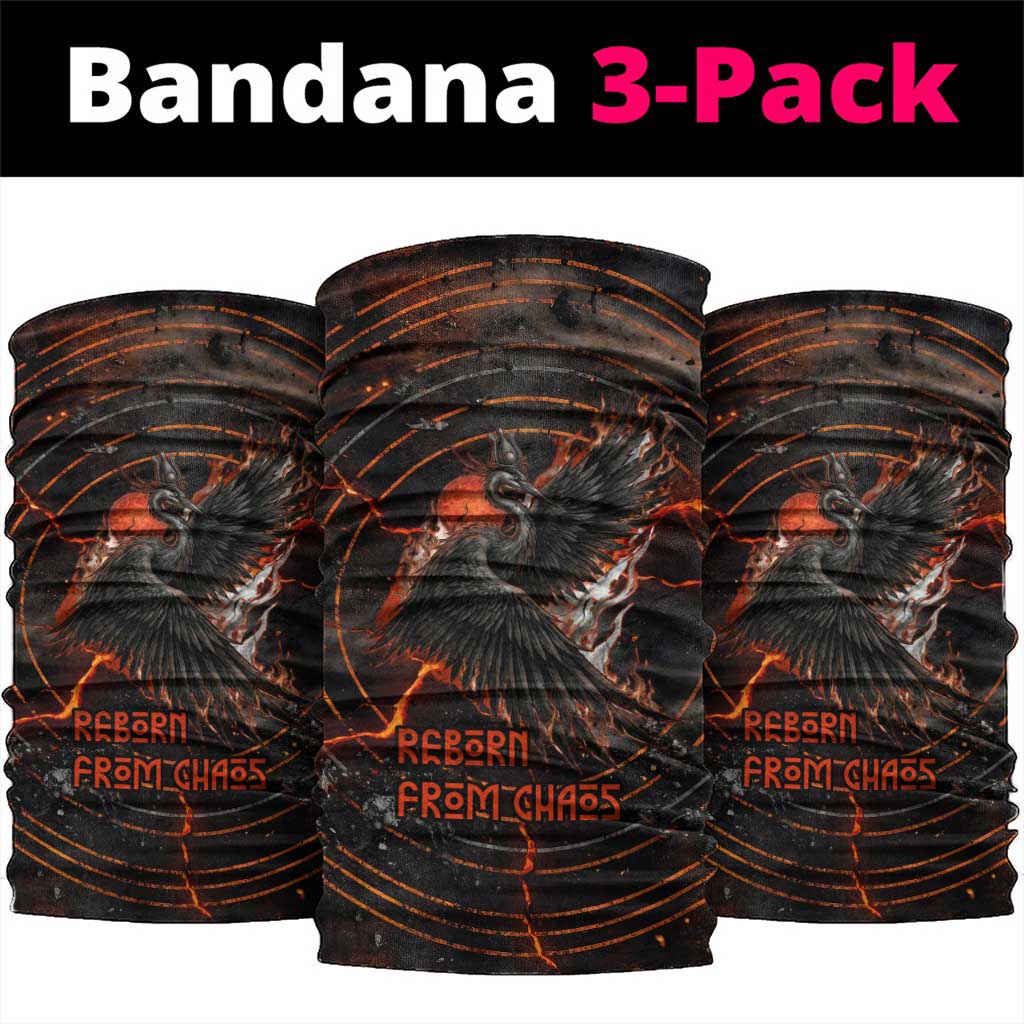 Bennu Neck Gaiter Ancient Egyptian Lava Crack Texture, Phoenix Firebird and Reborn from Chaos - Wonder Print Shop