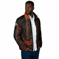 Bennu Padded Jacket Ancient Egyptian Lava Crack Texture, Phoenix Firebird and Reborn from Chaos - Wonder Print Shop