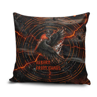Bennu Pillow Cover Ancient Egyptian Lava Crack Texture, Phoenix Firebird and Reborn from Chaos - Wonder Print Shop