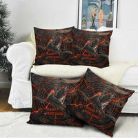 Bennu Pillow Cover Ancient Egyptian Lava Crack Texture, Phoenix Firebird and Reborn from Chaos - Wonder Print Shop