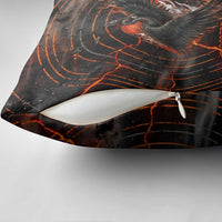 Bennu Pillow Cover Ancient Egyptian Lava Crack Texture, Phoenix Firebird and Reborn from Chaos - Wonder Print Shop