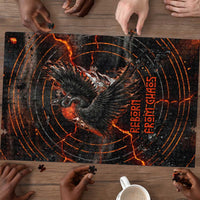 Bennu Puzzle Ancient Egyptian Lava Crack Texture, Phoenix Firebird and Reborn from Chaos - Wonder Print Shop