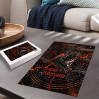 Bennu Puzzle Ancient Egyptian Lava Crack Texture, Phoenix Firebird and Reborn from Chaos - Wonder Print Shop